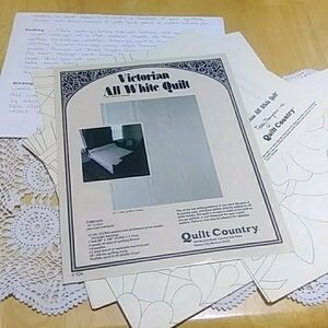 Vintage Terry Thompson Victorian All White Quilt Pattern